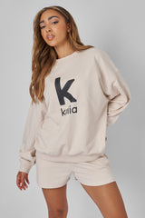 Kaiia Oversized Sweatshirt Cream