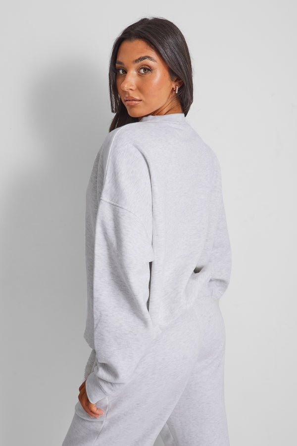 Kaiia Design Oversized Sweatshirt Light Grey Marl