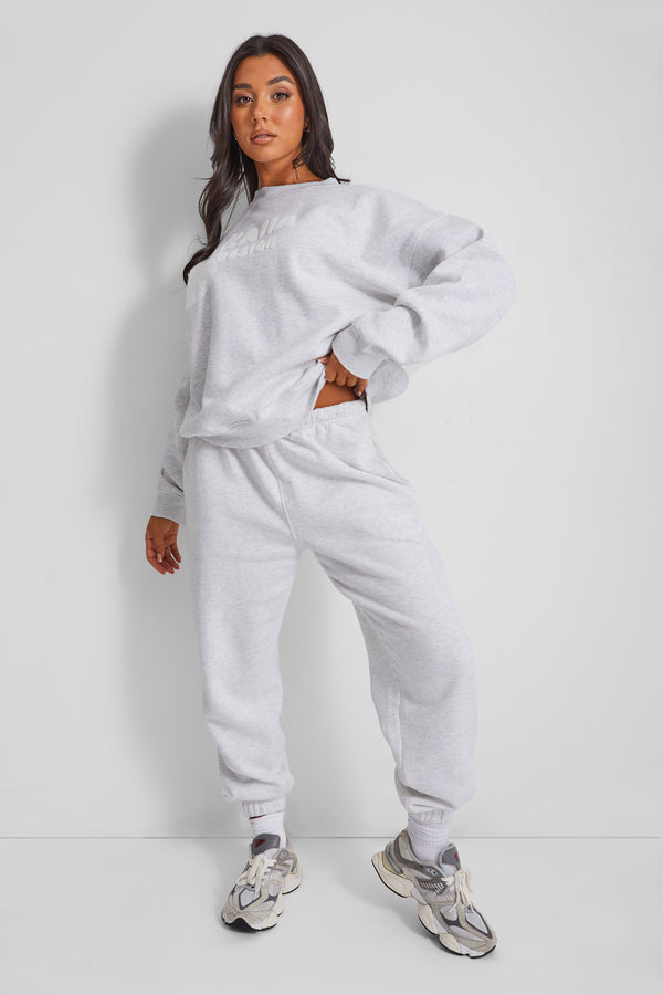 Kaiia Design Oversized Sweatshirt Light Grey Marl