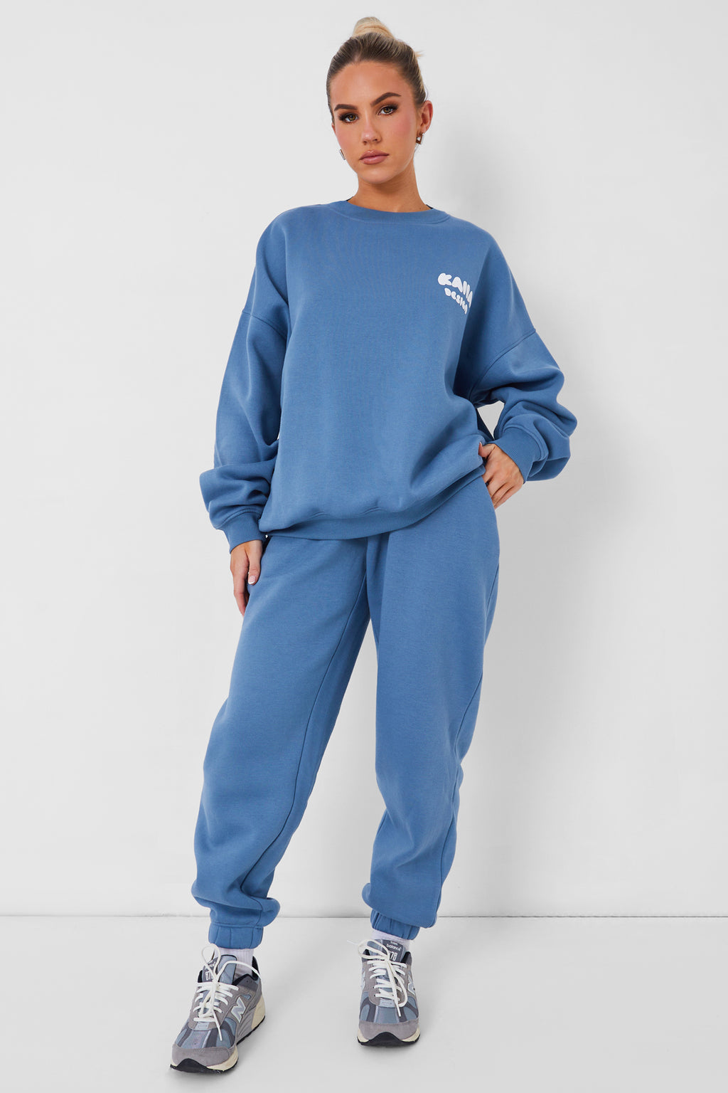 Design Relaxed Fit Cuffed Jogger Co ord Denim Blue