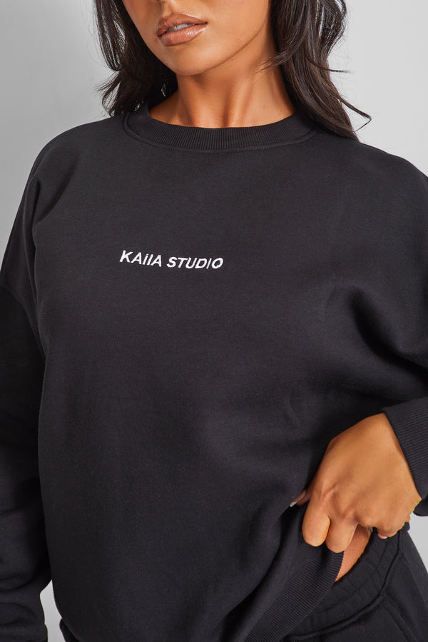 Kaiia Studio Oversized Sweatshirt Black