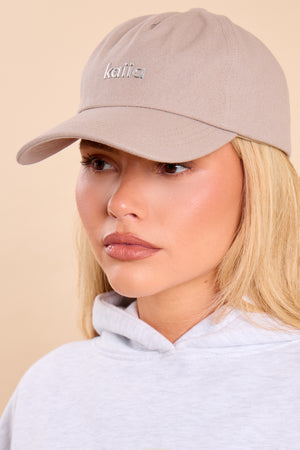 Kaiia Chrome Logo Cap Grey Taupe