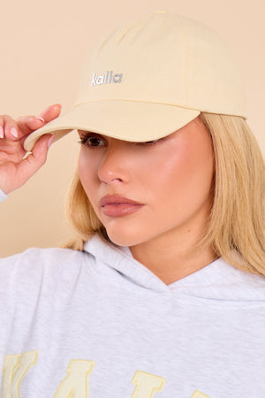 Kaiia Chrome Logo Cap Lemon