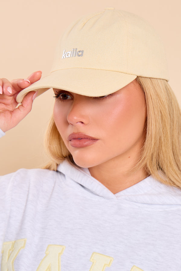 Kaiia Chrome Logo Cap Lemon