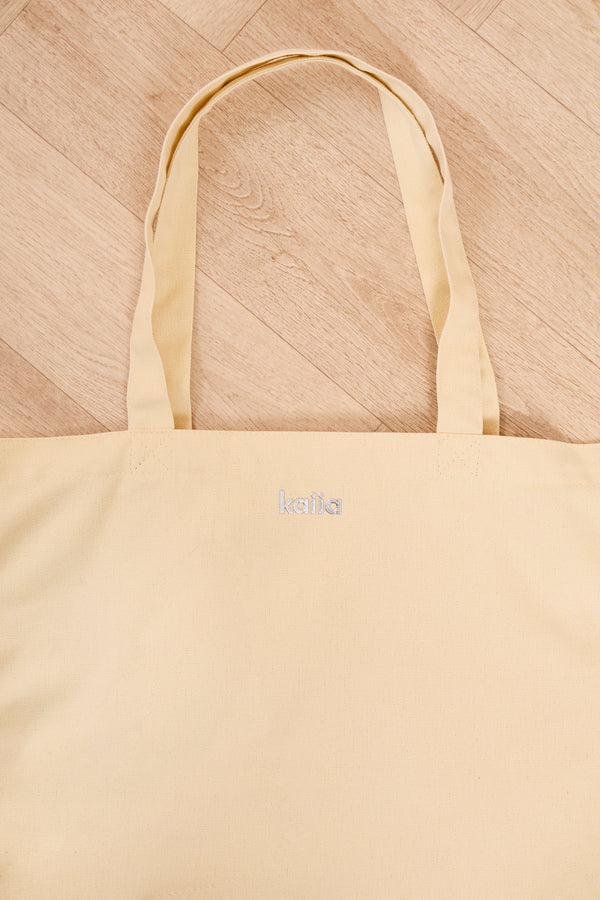 Kaiia Chrome Logo Tote Bag Lemon