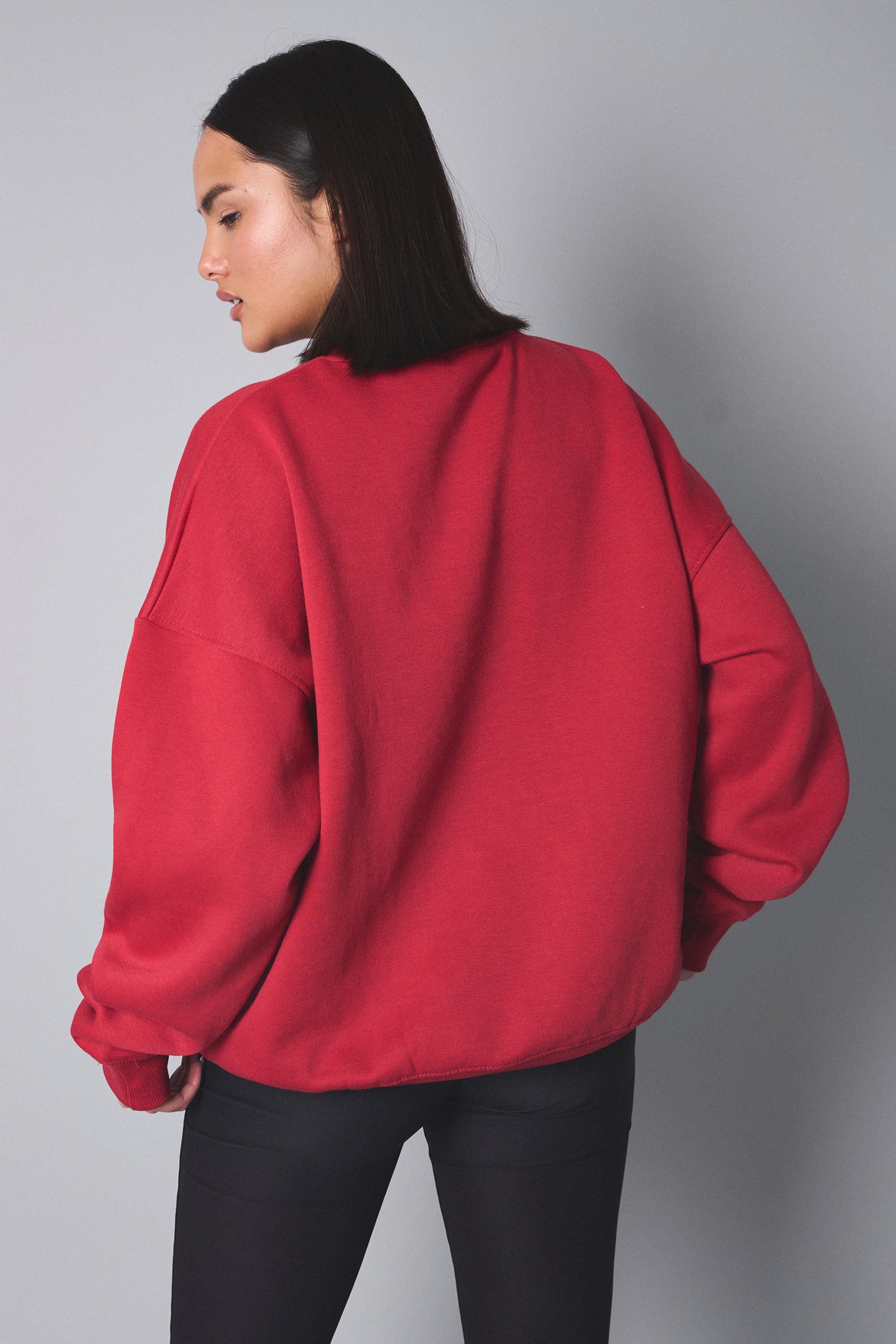 Kaiia Sport Oversized Sweatshirt Red