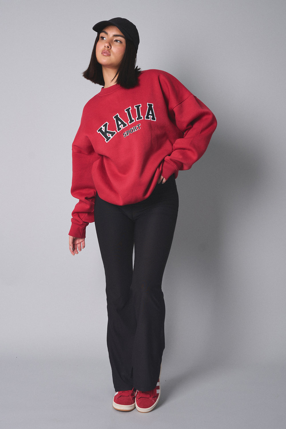 Kaiia Sport Oversized Sweatshirt Red