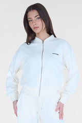 Kaiia Studio Zip Up Sweatshirt Ecru