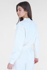 Kaiia Studio Zip Up Sweatshirt Ecru