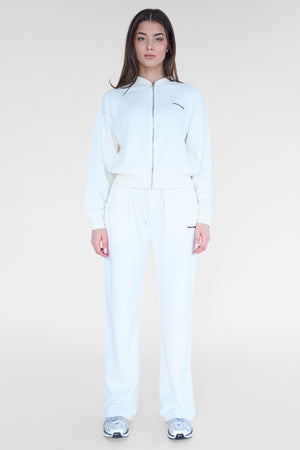 Kaiia Studio Zip Up Sweatshirt Ecru