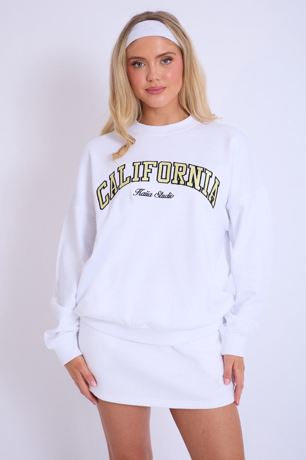 Kaiia California Oversized Sweatshirt White Kaiia