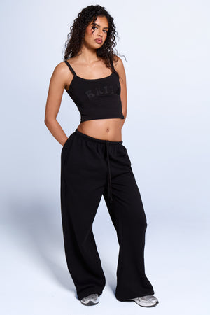 Kaiia Logo Cami Vest Top Black