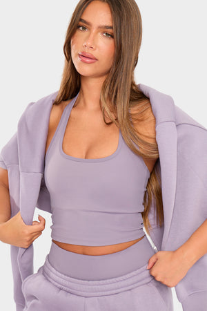 Kaiia Sculpt Halterneck Gym Top Dusk