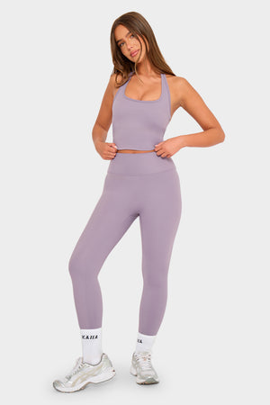 Kaiia Sculpt Halterneck Gym Top Dusk