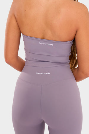 Kaiia Sculpt Halterneck Gym Top Dusk