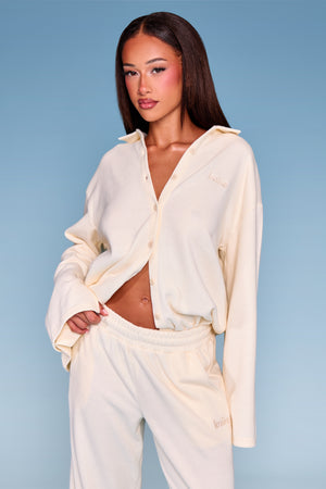 Kaiia Supersoft Button Down Shirt Winter White