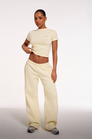 Kaiia Chrome Logo Baby Tee Lemon