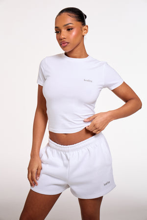 Kaiia Chrome Logo Baby Tee White