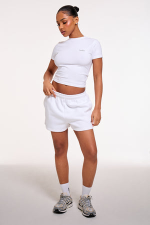 Kaiia Chrome Logo Baby Tee White