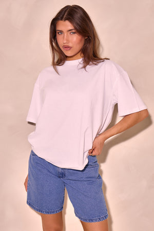 Kaiia La Dolce Graphic Oversized T-shirt White