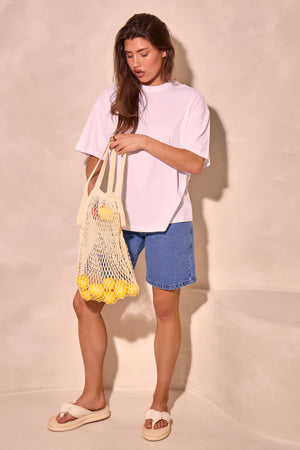 Kaiia La Dolce Graphic Oversized T-shirt White