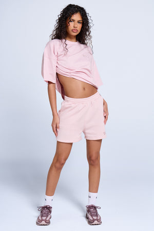 Kaiia Logo Oversized T-shirt Pink Chai