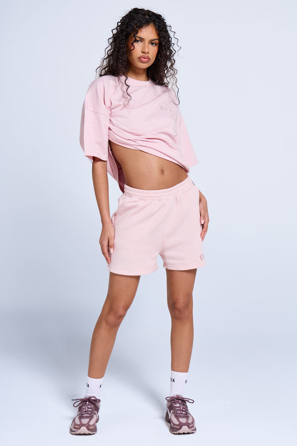 Kaiia Logo Oversized T-shirt Pink Chai