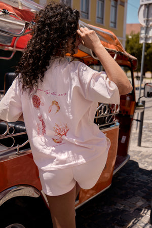Kaiia Icon Graphic Oversized T-shirt Marshmallow Pink