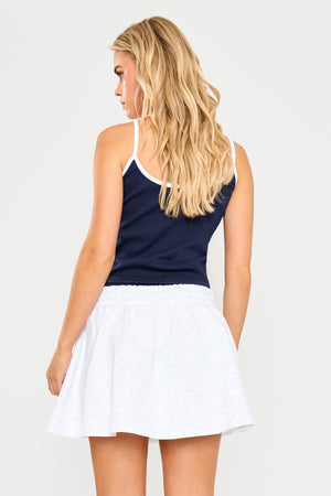 Kaiia Contrast Cami Vest Top Navy