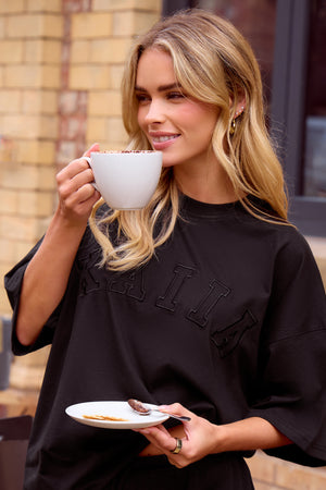 Kaiia Oversized T-shirt Black
