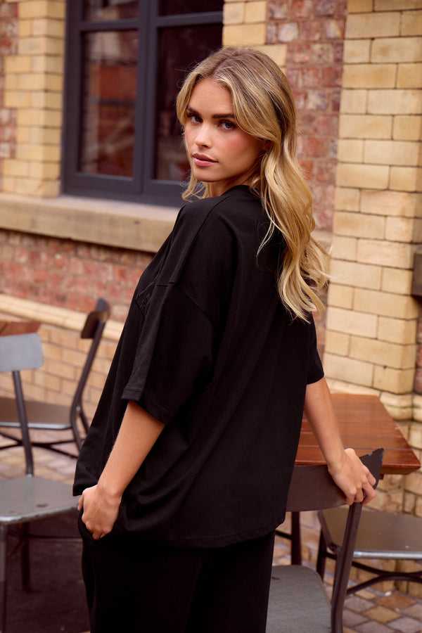 Kaiia Oversized T-shirt Black