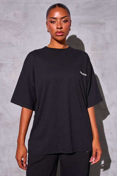 Kaiia Studio Logo Oversized Tee Black | Kaiia