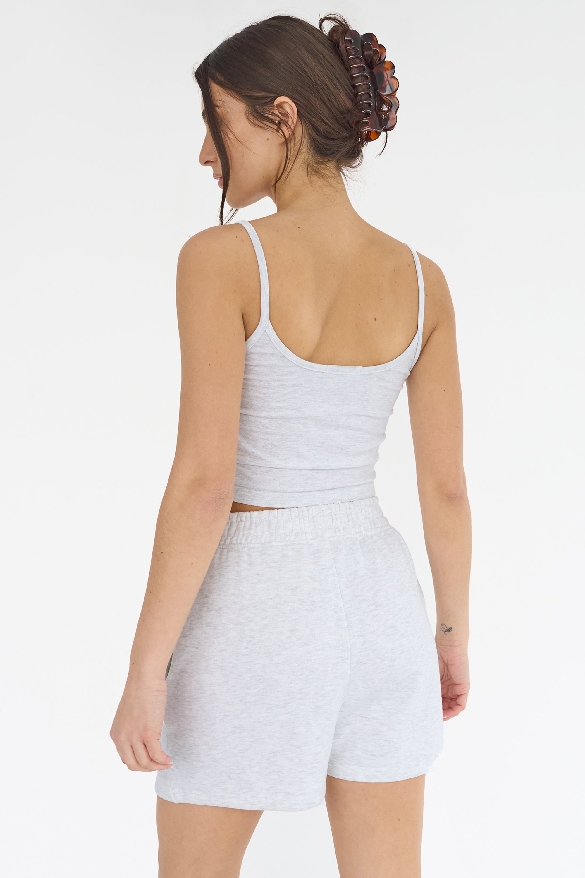 Kaiia Cami Logo Top In Grey Marl