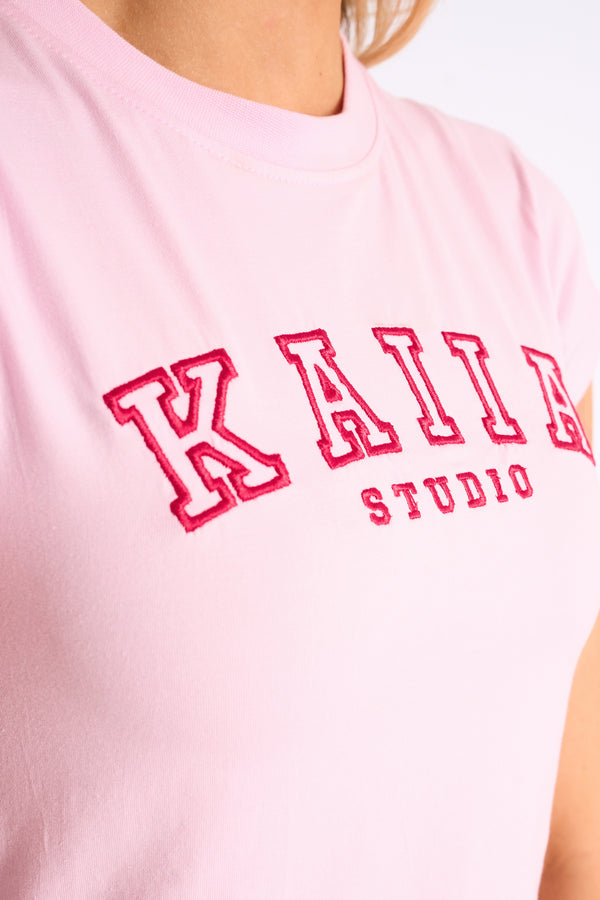 Kaiia Sport Baby Tee Pink & Red