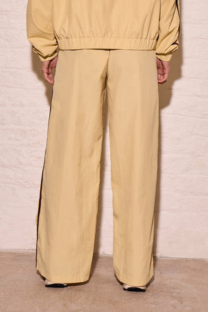 Kaiia Woven Stripe Wide Leg Trousers Yellow & Biscuit
