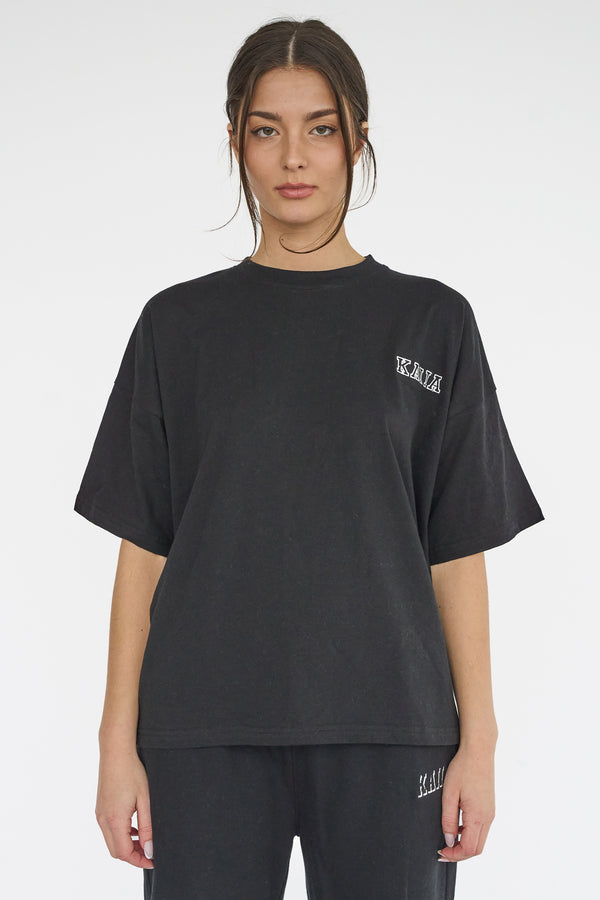 Kaiia Logo Oversized T-shirt in Black