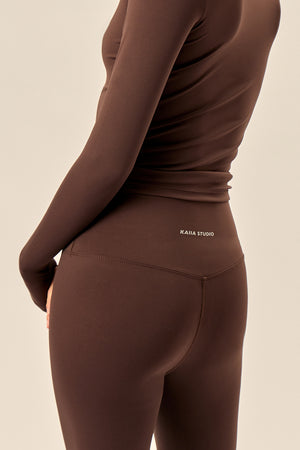 Kaiia Sculpt Leggings Bitter Chocolate