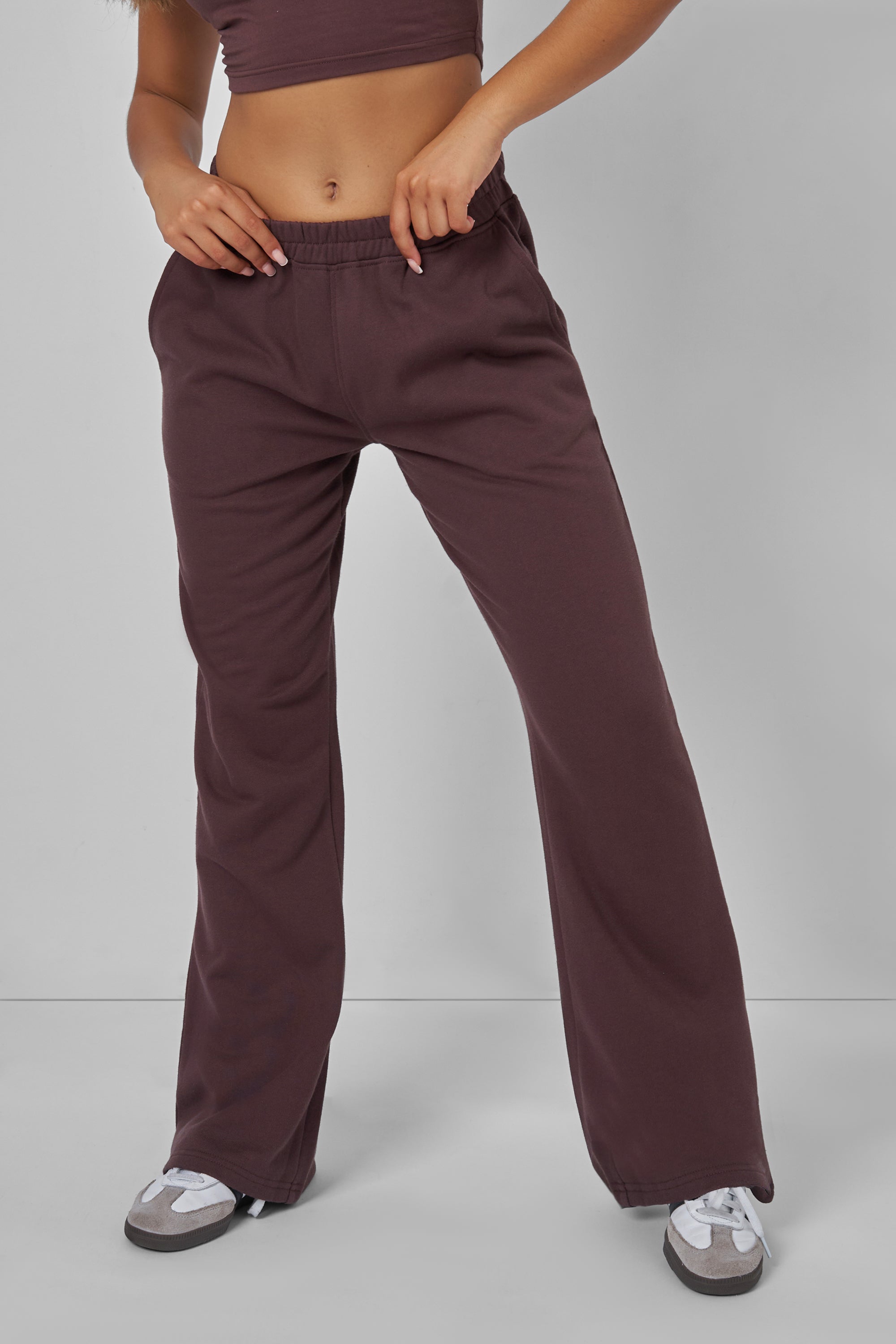 Wide Leg Sweat Pants Mocha