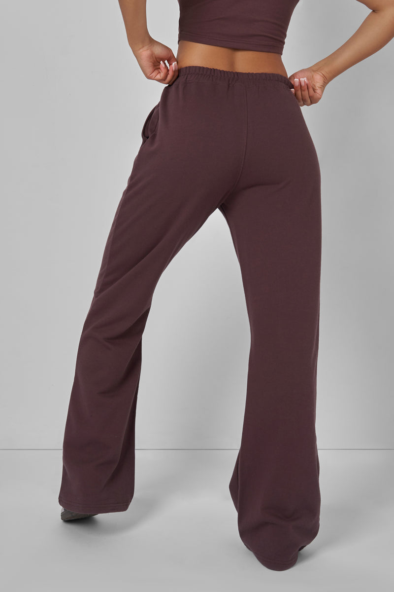 Wide Leg Sweat Pants Mocha