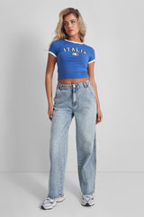 Kaiia Relaxed Jeans Blue Wash