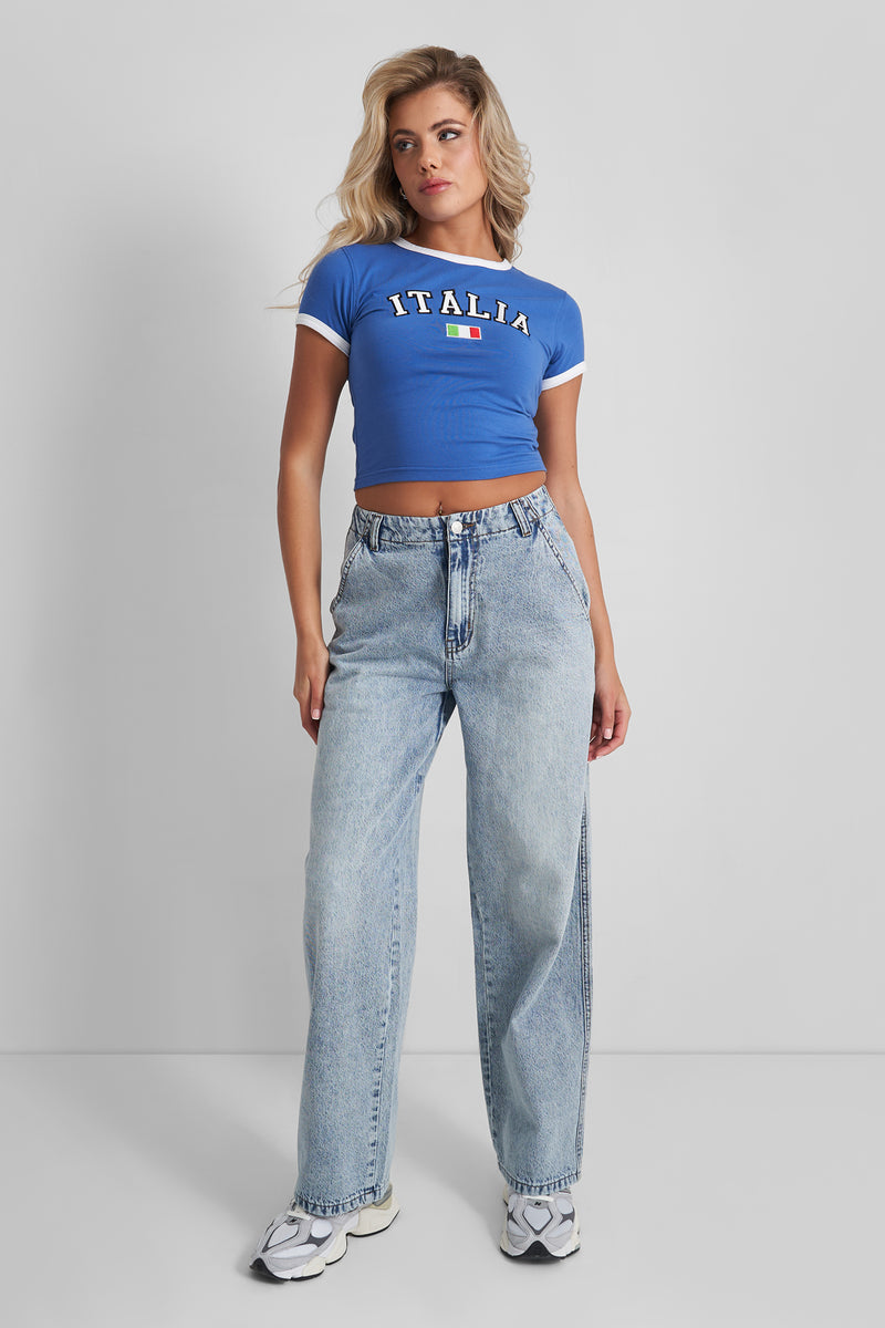 Kaiia Relaxed Jeans Blue Wash