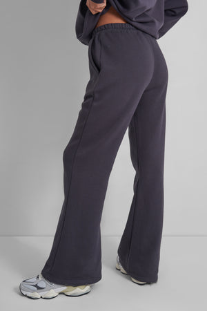 Wide Leg Sweat Pants Dark Grey