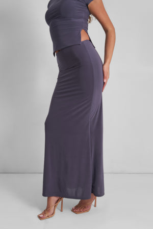 Kaiia Maxi Skirt Co Ord Charcoal