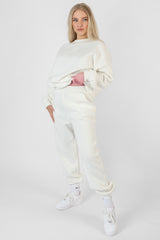 TONAL EMBROIDERY JOGGERS ECRU