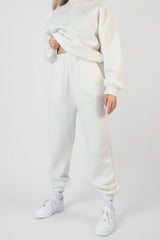 TONAL EMBROIDERY JOGGERS ECRU