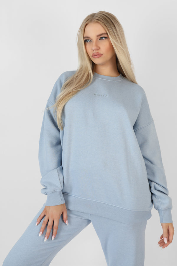 WASHED KAIIA OVERSIZED SWEATSHIRT IRIS