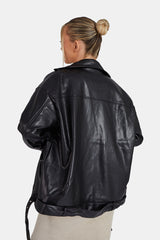 Pu Biker Jacket Black