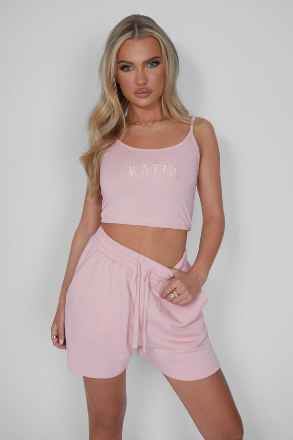 Kaiia Cami Vest Top Soft Pink