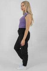 HIGH NECK RIB BODYSUIT VIOLET