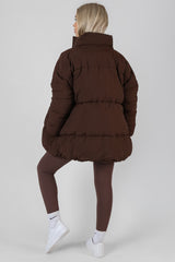 PADDED TRAPEZE PUFFER CHOCOLATE